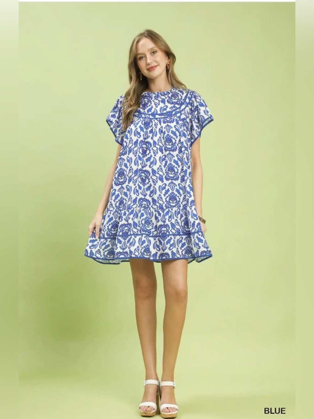 Umgee Abstract Print Babydoll Mini Dress🛍️